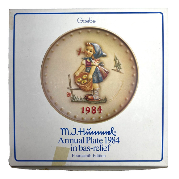 Vtg Goebel M.J. Hummel 14th Annual Plate 1984 Hum 277 Fourteenth Edition w/ Box - Picture 9 of 14